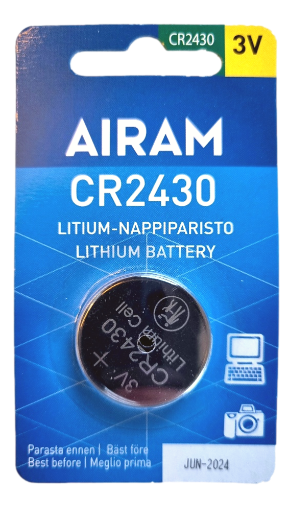 Pile au lithium 3V CR2430 CR 2430 24.com pour voiture