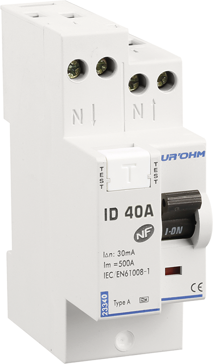Interrupteur différentiel Eur'Ohm 40A type A 30mA NF - 23340 23340