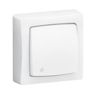 Interrupteur/va et vient/poussoir lumineux - 3 en 1 - Appareillage sailli complet blanc - 086017L - LEGRAND