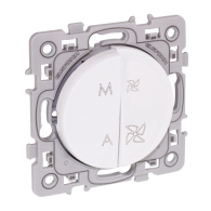 SQUARE Commande de VMC 2 vitesses avec interrupteur marche/arrêt blanc Eur'ohm - 60225