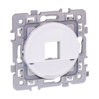 SQUARE Plastron pour noyau de prise RJ45 format KEYSTONE blanc ( noyau non fourni) Eur'ohm - 60278