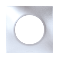 SQUARE Plaque de finition 1 poste Silver Eur'ohm - 60490