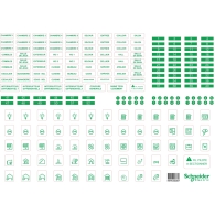 Lot de 10 planches étiquettes symboles Resi9 - R9H13228