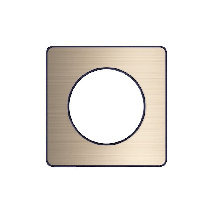 Plaque Bronze brossé avec liseré Anthracite - Odace Touch - 1