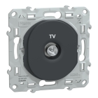 Ovalis - prise TV simple - Anthracite - S340405