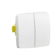 Interrupteur/va et vient/poussoir double - 3 en 1 - Appareillage sailli composable blanc - 086120L - LEGRAND