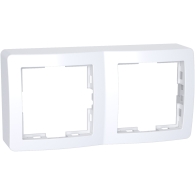 Alréa, Cadre saillie standard double, 62x124mm, profondeur 31mm, blanc polaire - ALB61442P