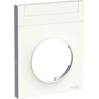 Odace Styl Pratic, plaque Blanc avec porte etiquette 1 poste - S520732