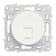 Odace, prise RJ45 Blanc, grade 3 (multimédia) cat. 6 STP - Schneider Electric - S520476