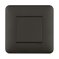 Plaque simple - noir mat - Efapel