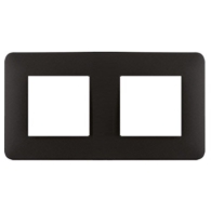 Plaque double - noir mat - Efapel