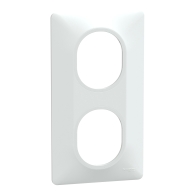 Ovalis - Plaque de finition - 2 postes Vertical - entraxe 71 mm - Blanc - S320724