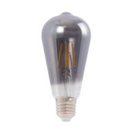 Ampoule filament LED E27 - 8W - 1800K - verre fumé ST64