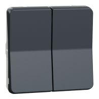 Mureva Styl - Double va et vient - composable - IP55 -IK08-connexion auto - gris - MUR35019