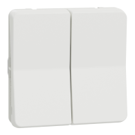 Mureva Styl - Double va et vient - composable - IP55 - IK08 - blanc - MUR39022