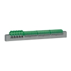 Bornier de répartition IP2X terre 5 connexions 6mm² à 25mm² - vert - 405055