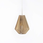 AMBRE - cordon blanc - Suspension bois - Atelier Loupiote