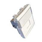 RJ45 CAT 6A STP - 2 modules - blanc