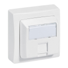 Prise RJ45 catégorie6 FTP Appareillage saillie complet - blanc - 086047