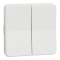 Mureva Styl - Double va et vient - composable - IP55 - IK08 - blanc - MUR39022